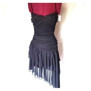 Mariposa black asymmetrical dress